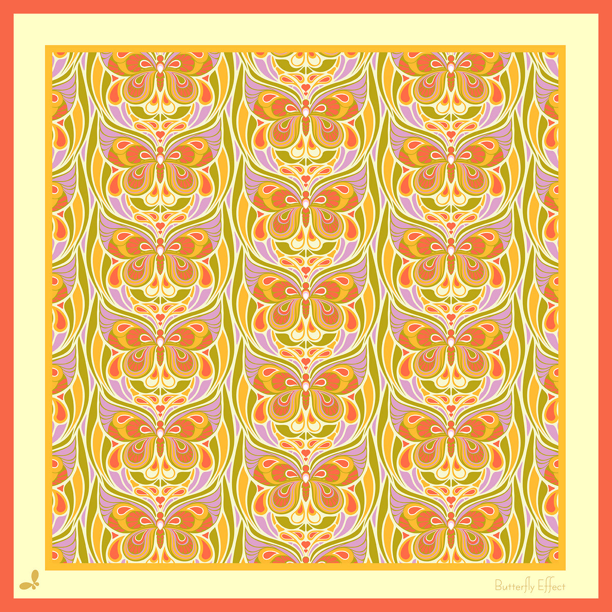 Butterfly Effect Citrus Silk Bandana