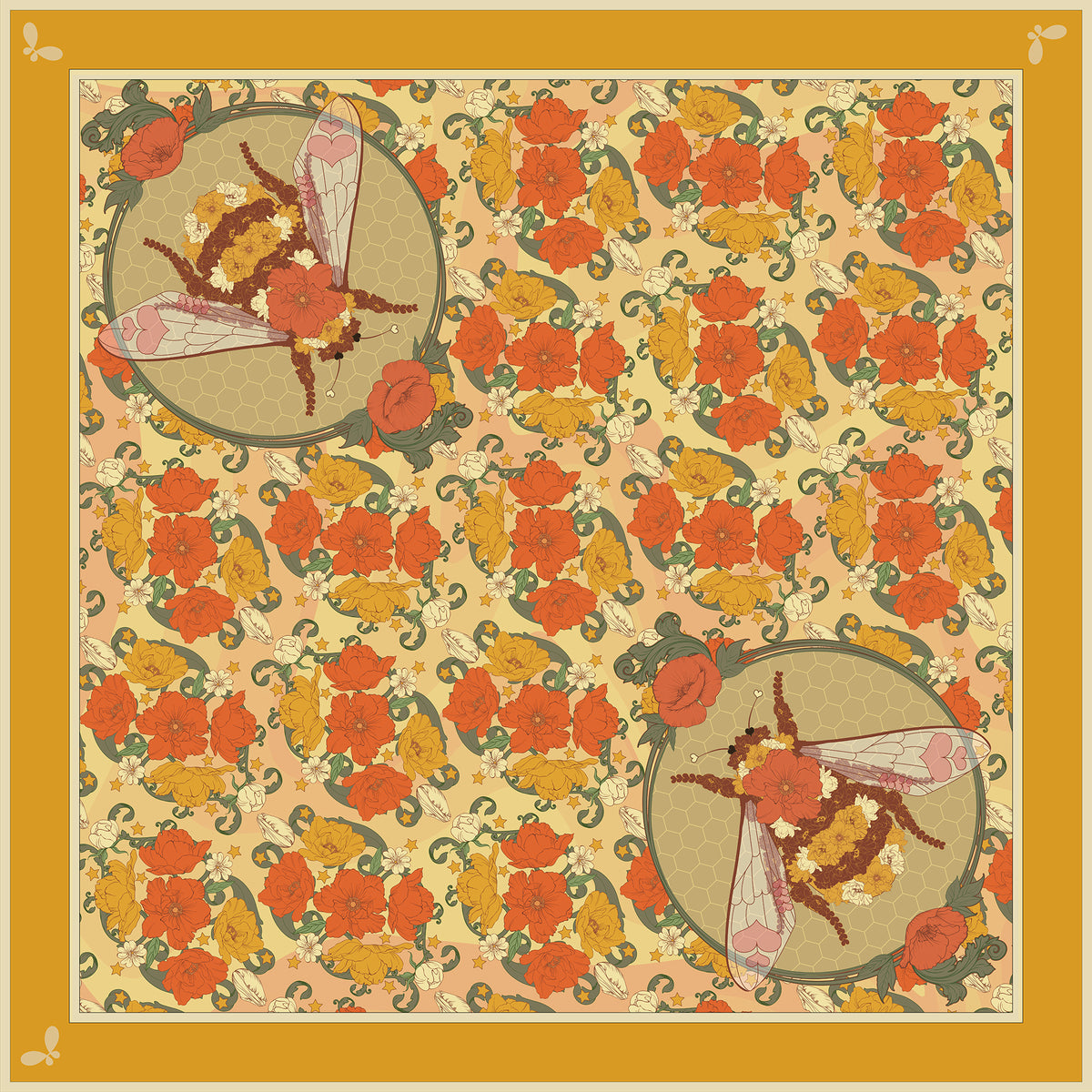 Bloom Large Silk Scarf