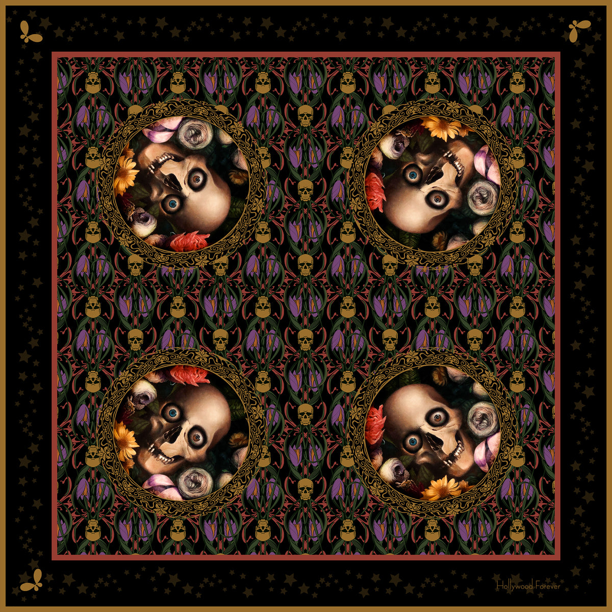 Hollywood Forever Large Silk Scarf