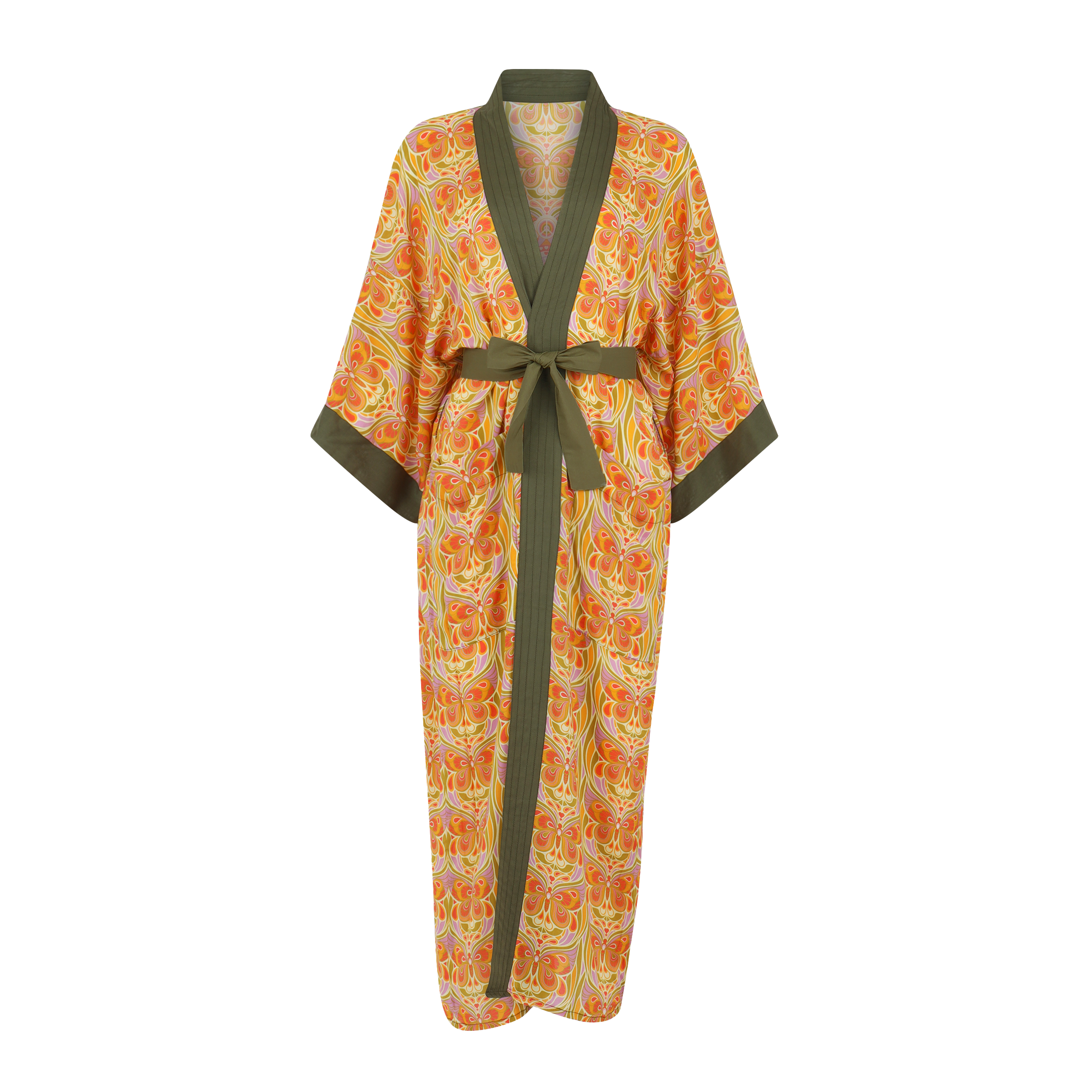 Butterfly Effect Citrus Kimono