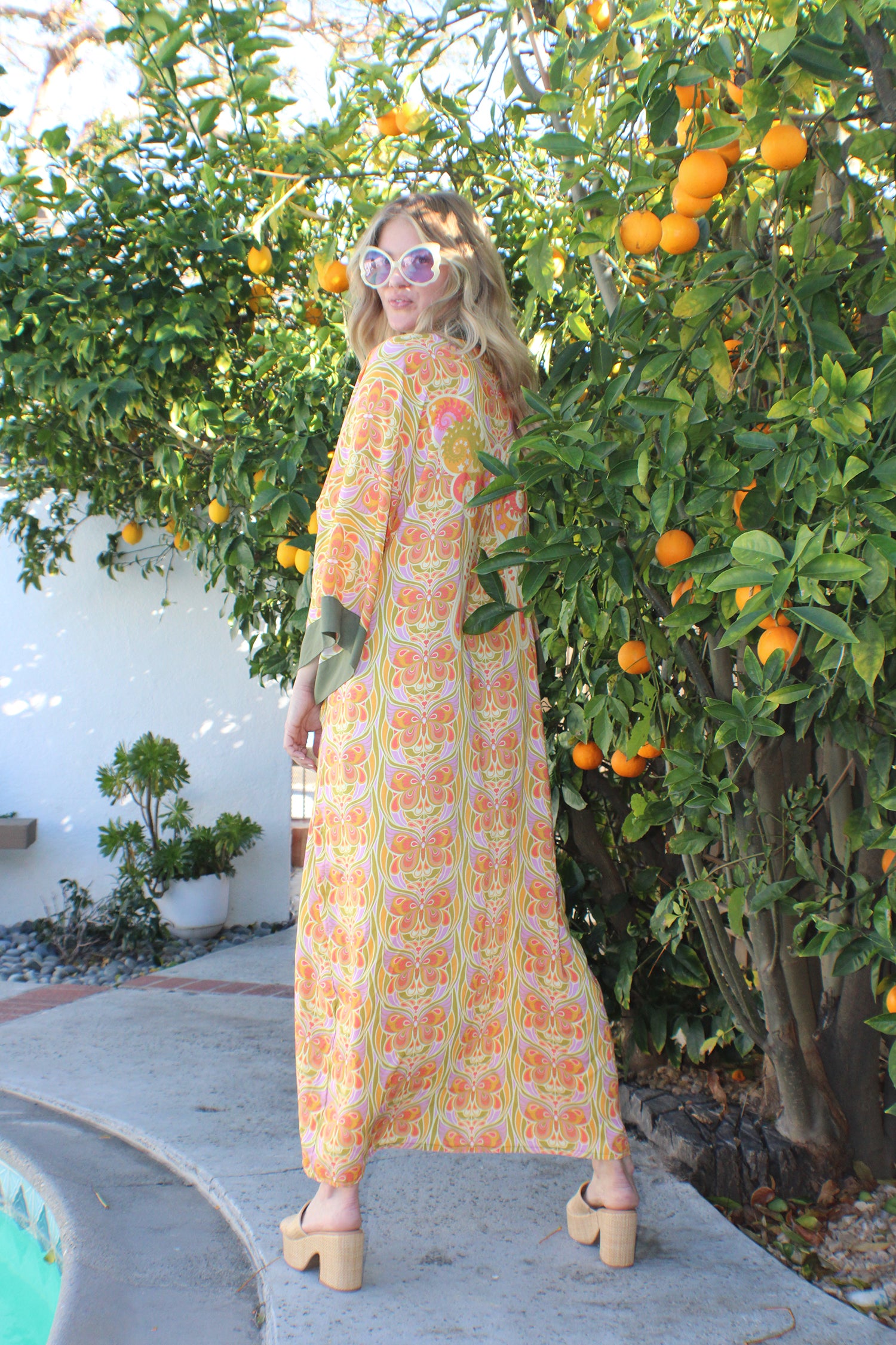 Butterfly Effect Citrus Kimono