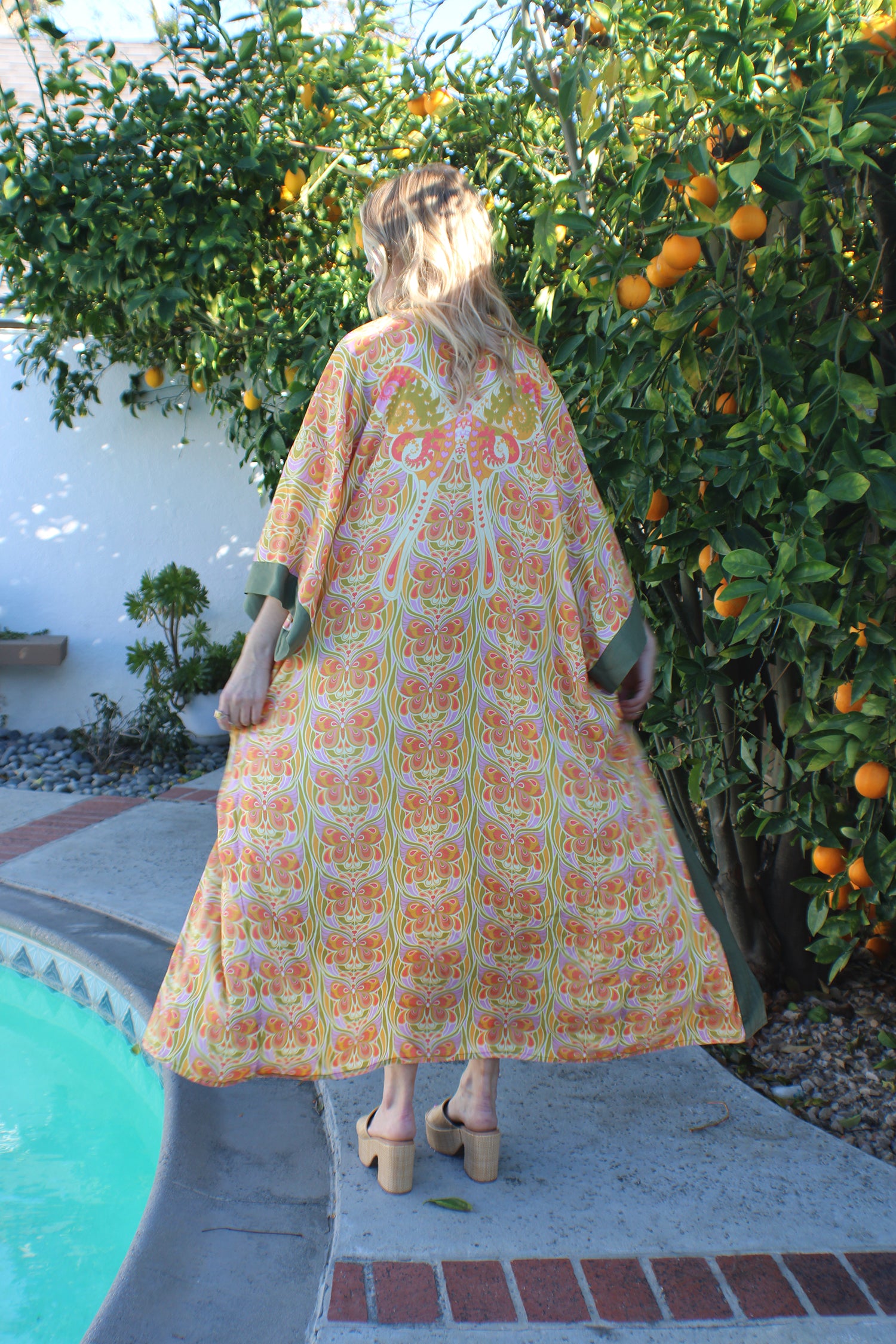 Butterfly Effect Citrus Kimono