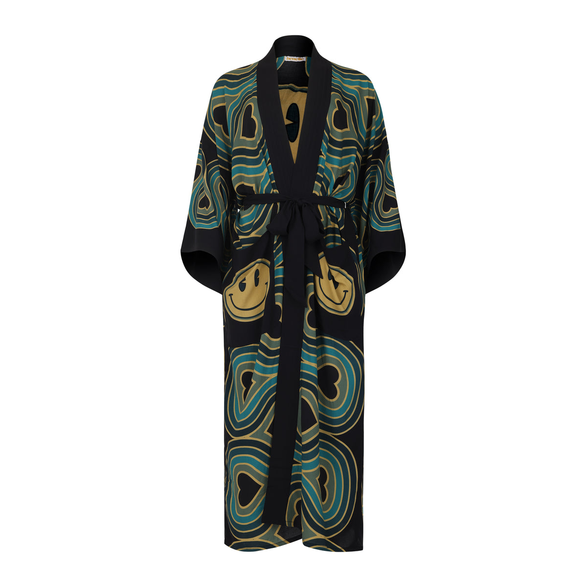 Wonderlust Smiley Duster Robe Blue