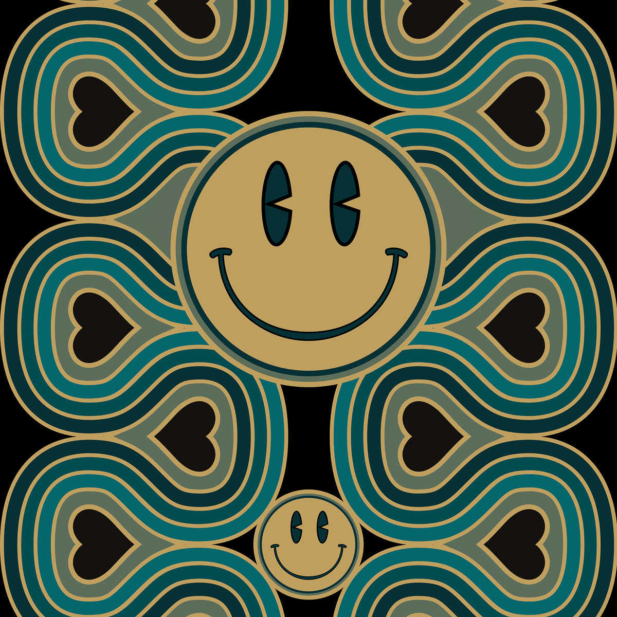 Wonderlust Smiley Duster Robe Blue